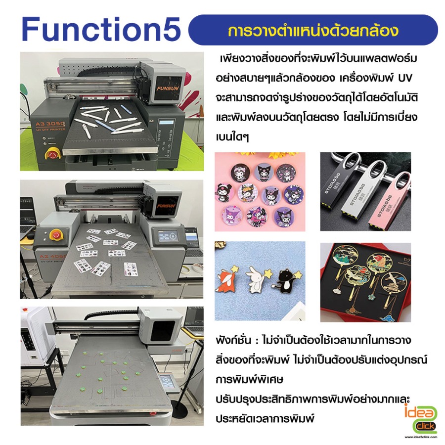 เครื่องพิมพ์ระบบยูวี UV+UV DTF All in 1 WITH CAMERA