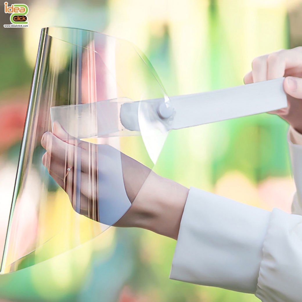 Face shield หน้ากาก PVC ใส (รุ่นไม่มีแถบ)